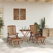 vidaXL Solid Teak Wood Garden Dining Set in Brown