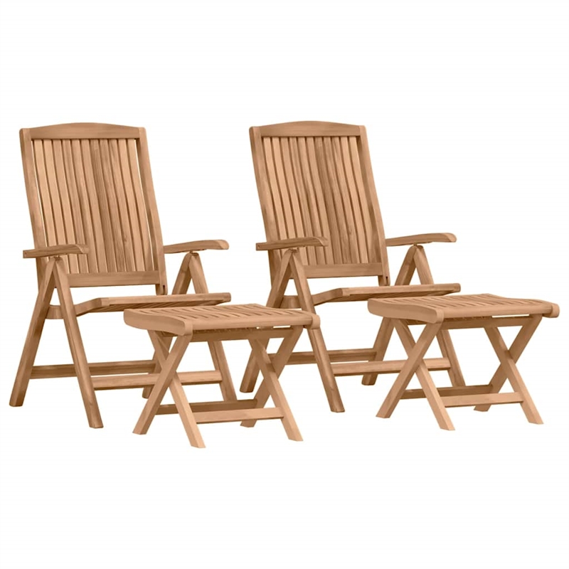 vidaXL Solid Teak Wood Garden Dining Set in Brown