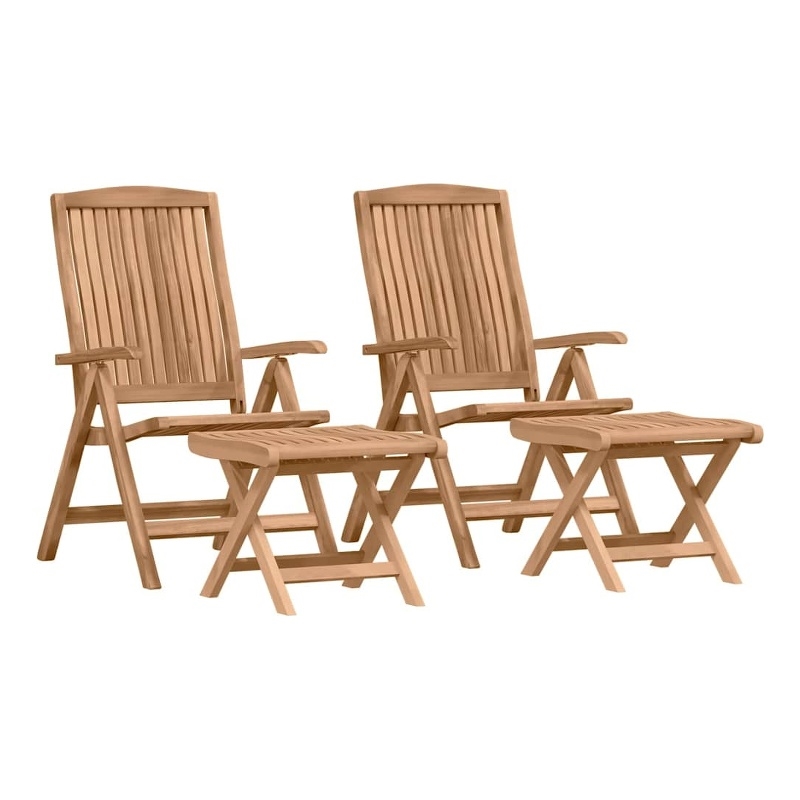 vidaXL Solid Teak Wood Garden Dining Set in Brown
