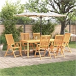 vidaXL 7 Piece Garden Dining Set in Brown