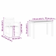 vidaXL Solid Acacia Wood Garden Dining Set in Brown