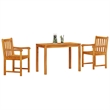 vidaXL Solid Acacia Wood Garden Dining Set in Brown