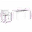 vidaXL 5 Piece Garden Dining Set in Brown