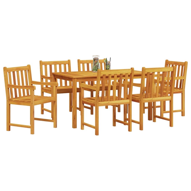 vidaXL 7 Piece Garden Dining Set in Brown