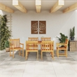 vidaXL 7 Piece Garden Dining Set in Brown