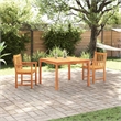 vidaXL Solid Acacia Wood Garden Dining Set in Brown