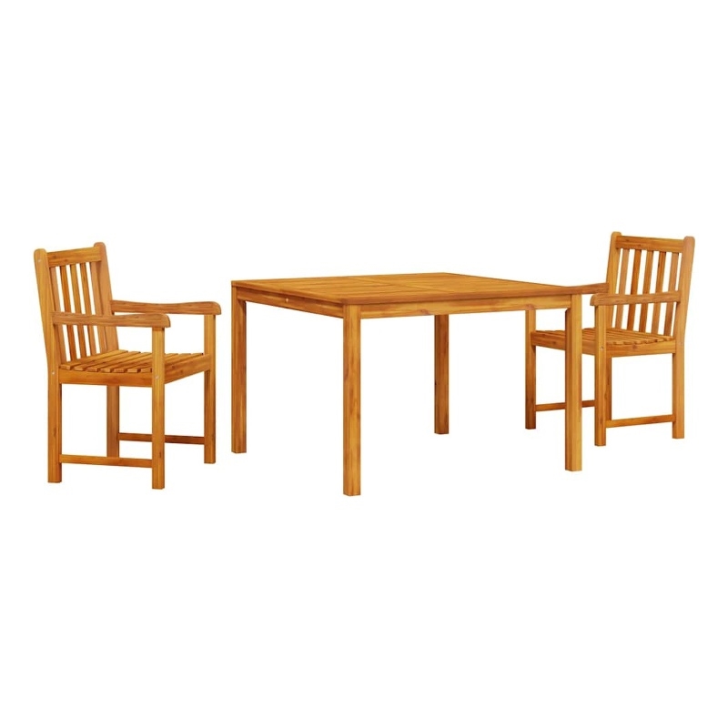 vidaXL Solid Acacia Wood Garden Dining Set in Brown