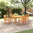 vidaXL 5 Piece Garden Dining Set in Brown