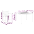 vidaXL 5 Piece Garden Dining Set in Brown