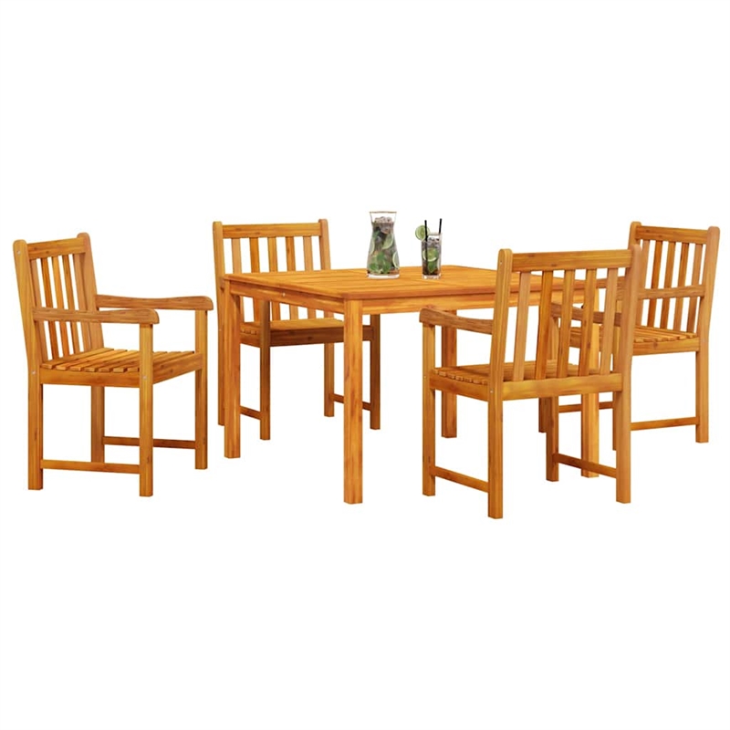 vidaXL 5 Piece Garden Dining Set in Brown