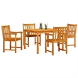 vidaXL 5 Piece Garden Dining Set in Brown