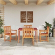 vidaXL 5 Piece Garden Dining Set in Brown