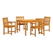 vidaXL 5 Piece Garden Dining Set in Brown