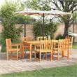 vidaXL 7 Piece Garden Dining Set in Brown