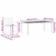 vidaXL 7 Piece Garden Dining Set in Brown