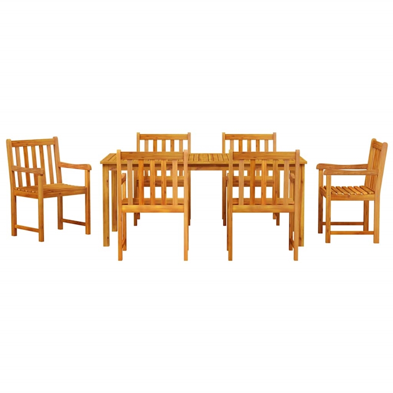 vidaXL 7 Piece Garden Dining Set in Brown