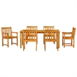 vidaXL 7 Piece Garden Dining Set in Brown
