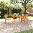 vidaXL Solid Acacia Wood Garden Dining Set in Brown