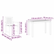 vidaXL Solid Acacia Wood Garden Dining Set in Brown