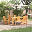 vidaXL 5 Piece Garden Dining Set in Brown