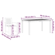 vidaXL 5 Piece Garden Dining Set in Brown
