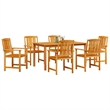 vidaXL 5 Piece Garden Dining Set in Brown