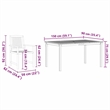 vidaXL 7 Piece Garden Dining Set in Brown