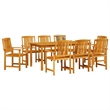 vidaXL 7 Piece Garden Dining Set in Brown