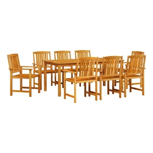 vidaXL 7 Piece Garden Dining Set in Brown