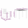 vidaXL Solid Acacia Wood Garden Dining Set in Brown