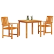 vidaXL Solid Acacia Wood Garden Dining Set in Brown
