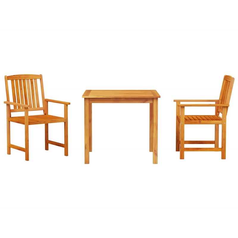vidaXL Solid Acacia Wood Garden Dining Set in Brown