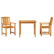 vidaXL Solid Acacia Wood Garden Dining Set in Brown
