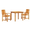 vidaXL Solid Acacia Wood Garden Dining Set in Brown