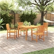 vidaXL 5 Piece Garden Dining Set in Brown