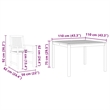 vidaXL 5 Piece Garden Dining Set in Brown