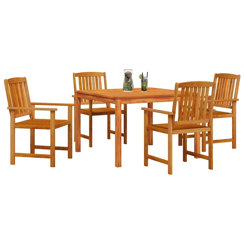 vidaXL 5 Piece Garden Dining Set in Brown