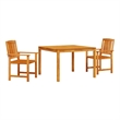 vidaXL Solid Acacia Wood Garden Dining Set in Brown