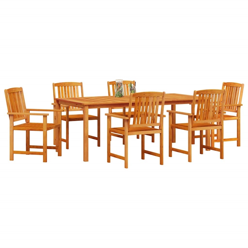 vidaXL 7 Piece Garden Dining Set in Brown