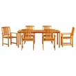 vidaXL 7 Piece Garden Dining Set in Brown