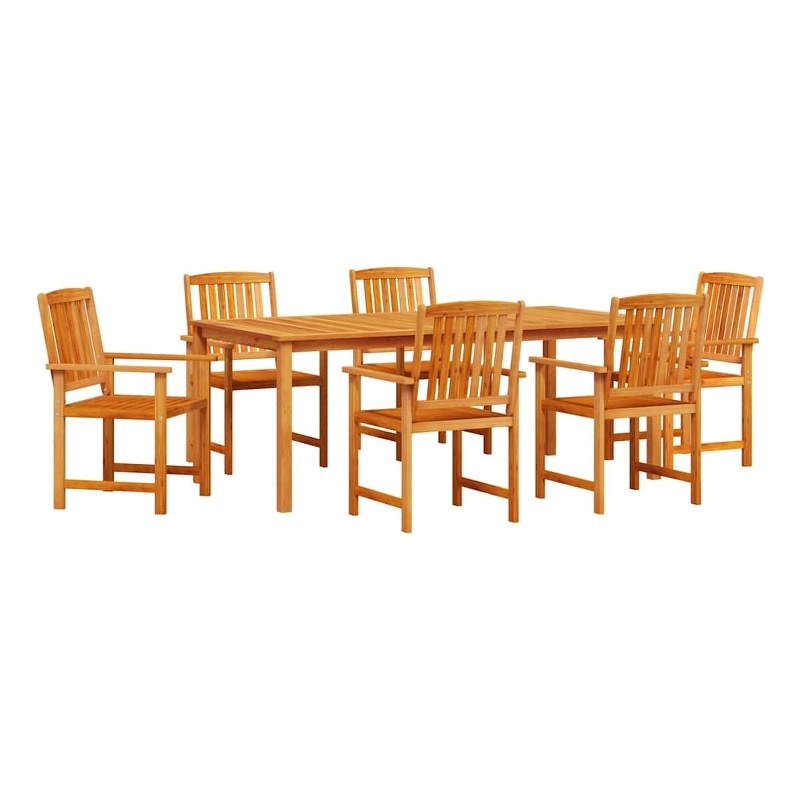 vidaXL 7 Piece Garden Dining Set in Brown