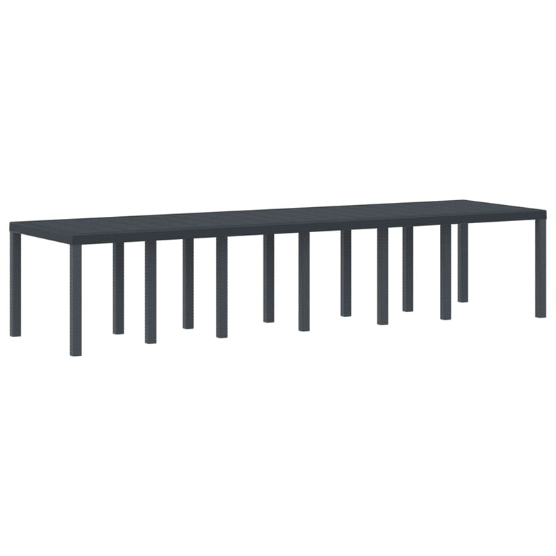 vidaXL Poly Rattan Garden Dining Set in Anthracite