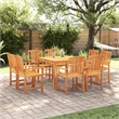 vidaXL Solid Acacia Wood Garden Dining Set in Brown