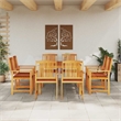 vidaXL Solid Acacia Wood Garden Dining Set in Brown