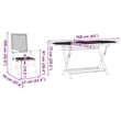 vidaXL 7 Piece Poly Rattan Garden Dining Set in Black