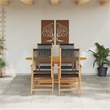 vidaXL 5 Piece Garden Dining Set in Black