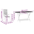 vidaXL 5 Piece Garden Dining Set in Black