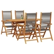 vidaXL 5 Piece Garden Dining Set in Grey
