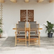 vidaXL 5 Piece Garden Dining Set in Grey