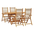 vidaXL 5 Piece Garden Dining Set in Brown